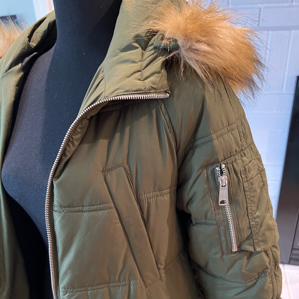 Zara Olive Green Puffer Jacket - Gem